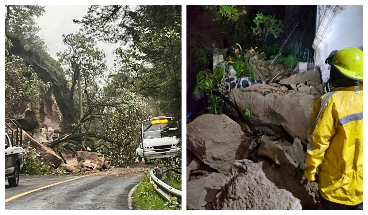 Cierran carretera Jilotepec-Villa del Carbón por deslaves