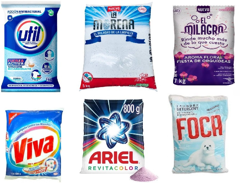 Detergentes en polvo ropa