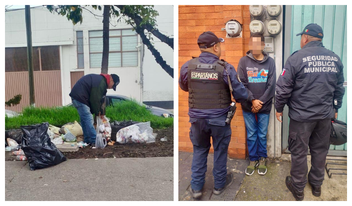 Van 8 personas detenidas por tirar basura en banquetas