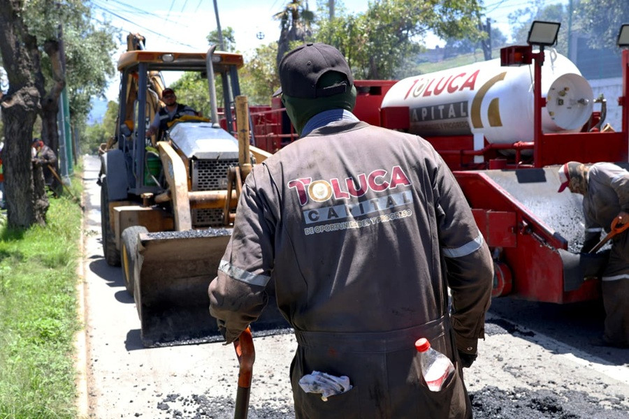 trabajos repavimentación diablo dragón toluca